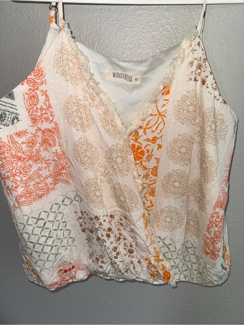 Wanderlux Wrap bohemian Tank Top size large